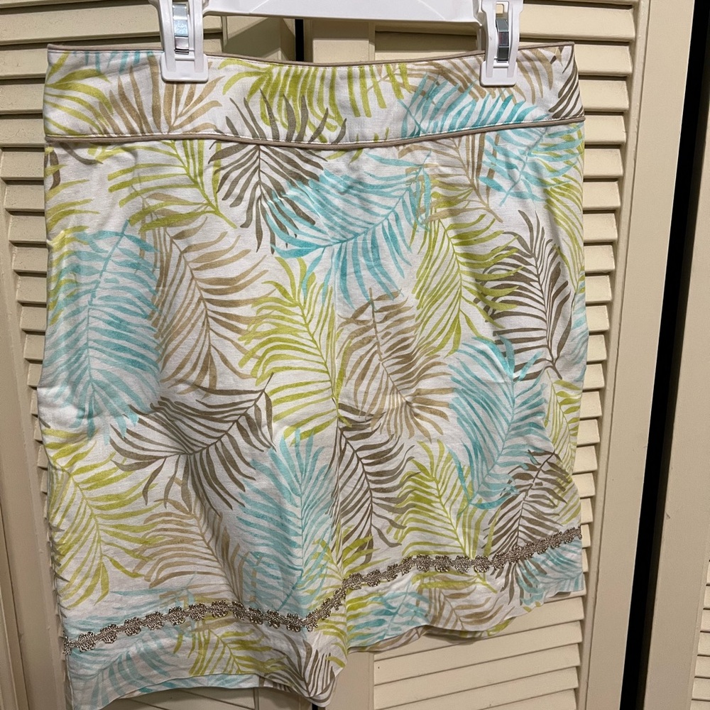 Vineyard Vines Tropical Leaf Print Skirt